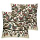 Ulloord Pillow Cover Blue Butterfly Tree Branch Brown Parks Orange Floral Flower Bird Drative Throw Pillow Case for Sofa Car Bedding Dration