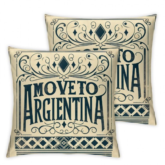 Pillow Cover 1940S Lets Move 39 to 19 Country Quote 40S Decorative Throw Pillow for Sofa Car Bedding Decoration