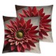 Throw Pillow Cover Linen Red Gerbera One On White Petal Flower Objects Detail Decorative Square Pillow Case for Couch Sofa Home Decoration