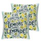 Ulloord Decorative Square Throw Pillow Cover Linen Gives You Food Pillow Case for Couch Sofa Home Decoration