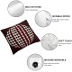 Ulloord Decorative Square Throw Pillow Cover Red White Textured Pillow Case for Sofa Home Decoration