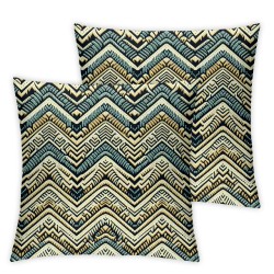 Ulloord Decorative Square Throw Pillow Cover n Pack Blue Stripes Pillow Case for Sofa Home Decoration