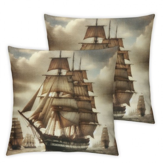 Ulloord Decorative Square Throw Pillow Cover Paintings Lake Pillow Case for Sofa Home Decoration