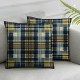 Ulloord Throw Pillow Cover Black Spring Tablecloth Blue Decorative Square Pillow Case for Sofa Home Decoration