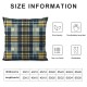 Ulloord Throw Pillow Cover Black Spring Tablecloth Blue Decorative Square Pillow Case for Sofa Home Decoration