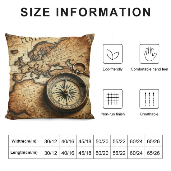 Ulloord Throw Pillow Cover Linen Styled Filtered Objects Decorative Square Pillow Case for Couch Sofa Home Decoration