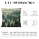 Ulloord Decorative Square Throw Pillow Cover Linen Winter Frost Wonderland Style Nature Sky On Pillow Case for Couch Sofa Home Decoration