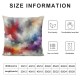 Ulloord Throw Pillow Cover Orange Pink Border Backdrop Painted Computer Decorative Square Pillow Case for Couch Sofa Home Decoration