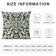 Ulloord Pillow Cover Pattern Floral Design Decorative Linen Throw Pillow Case for Sofa Car Bedding Decoration