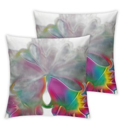 Ulloord Butterflies Lumbar Throw Pillow Cover/Shams Cushion Case Decorative Invisible Zipper Design for Sofa Pillowcase Only