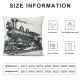 Pillow Cover Retro Steam Railway Transportation Decorative Linen Throw Pillow Case for Sofa Car Bedding Decoration