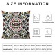 Pillow Cover Blue Leaf Pattern Medallion Cute Decorative Linen Throw Pillow Case for Sofa Car Bedding Decoration