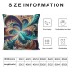 Ulloord Pillow Cover Colorful Digital Beautiful Flower Butterfly Painting Generate Floral Decorative Linen Throw Pillow Case for Sofa Car Bedding Decoration