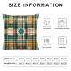 Ulloord Throw Pillow Cover Scottish Pattern Texture Abstract Textures Decorative Square Pillow Case for Couch Sofa Home Decoration