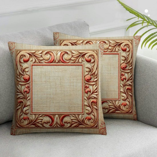 Ulloord Decorative Square Throw Pillow Cover Linen Red Stitching USA Dirty Baseball Brown Sports Series Single Recreation Space Textures Close Detail Pillow Case for Couch Sofa Home Decoration