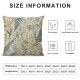 Ulloord Throw Pillow Cover Linen Pattern Nvector Herb Summer Fern Leaf Drawn Leaves Decorative Square Pillow Case for Couch Sofa Home Decoration