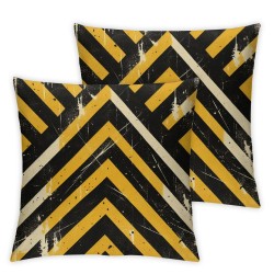 Ulloord Decorative Square Throw Pillow Cover n Yellow Black Road s Pillow for Sofa Home Decoration