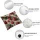 Ulloord Throw Pillow Cover Linen Raspberry Market Summer Pattern Diet Products Design Filling Wrapping Decorative Square Pillow Case for Couch Sofa Home Decoration