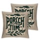 Ulloord Summer Retro Outdoor Throw Pillow Covers Welcome to Our Porch Sign and Breathe Letter Decor Pillow Covers for Sofa