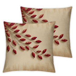 Ulloord Decorative Square Throw Pillow Cover Red Stitching Pillow Case for Sofa Home Decoration