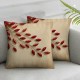 Ulloord Decorative Square Throw Pillow Cover Red Stitching Pillow Case for Sofa Home Decoration