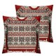 Ulloord Throw Pillow Cover Linen Folk Crossstitch Pattern Sami Lapland Traditional Swedish Saami Textures Finnish Norwegian Oblast Decorative Square Pillow Case for Couch Sofa Home Decoration