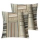 Ulloord Decorative Square Throw Pillow Cover Triple Bar Style Stripes Narrow s Pillow Case for Sofa Home Decoration