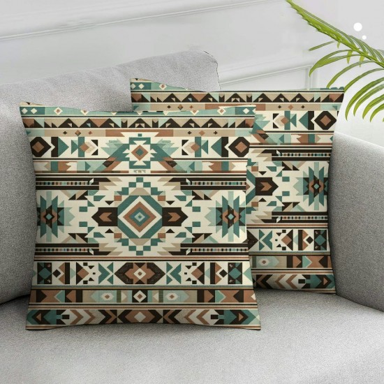 Ulloord Throw Pillow Cover Linen Pattern Design Peruvian Beige Peru Textures Print Decorative Square Pillow Case for Couch Sofa Home Decoration