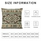 Ulloord Throw Pillow Cover Linen Pattern Design Brown Peruvian Beige Abstract Peru Textures Print Decorative Square Pillow Case for Couch Sofa Home Decoration