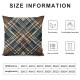 Ulloord Throw Pillow Cover Linen Yellow No Fashion Scottish Striped Textures Decorative Square Pillow Case for Couch Sofa Home Decoration