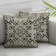 Ulloord Throw Pillow Cover Linen Floor Decor Gray Color Style Pattern Ornament Texture Abstract Textures Geometric Damask Concept Decorative Square Pillow Case for Couch Sofa Home Decoration