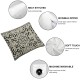 Ulloord Throw Pillow Cover Linen Floor Decor Gray Color Style Pattern Ornament Texture Abstract Textures Geometric Damask Concept Decorative Square Pillow Case for Couch Sofa Home Decoration