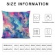 Ulloord Pillow Cover Watercolor Paint Overflow Abstract Pink Blue Colorful Ink Color Rainbow Vibrant Mixture Pattern Decorative Linen Throw Pillow Case  for Sofa Car Bedding Decoration