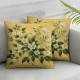 Ulloord Pillow Cover Season Japanese Beautiful Flower Space Copy Decorative Linen Throw Pillow Case for Sofa Car Bedding Decoration