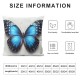 Ulloord Pillow Cover Blue Butterfly Flying Wings Animals Pattern Natural Close Navy Nature Texture Decorative Linen Throw Pillow Case for Sofa Car Bedding Decoration