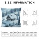 Ulloord Pillow Cover Ski Old Farm Mountains Foggy Morning Nature Parks Scene Christmas Decorative Linen Throw Pillow Case for Sofa Car Bedding Decoration