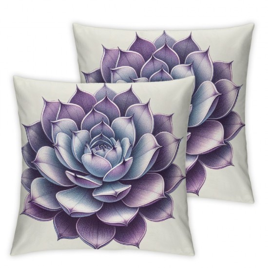 Ulloord Pillow Cover Flower Floral Perle Von Nurnberg Ornamental Real Aeonium Leaf Nature Color Objects Top Decorative Linen Throw Pillow Case for Sofa Car Bedding Decoration