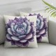 Ulloord Pillow Cover Flower Floral Perle Von Nurnberg Ornamental Real Aeonium Leaf Nature Color Objects Top Decorative Linen Throw Pillow Case for Sofa Car Bedding Decoration