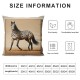 Ulloord Pillow Cover n Animals Speed Drawn Nature Decorative Linen Throw Pillow Case for Sofa Car Bedding Decoration