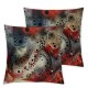 Ulloord Pillow Cover Colorful Dot Endless Leopard Geometric Pink Animal Black Brush Stain Circle Decorative Linen Throw Pillow Case for Sofa Car Bedding Decoration