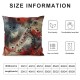 Ulloord Pillow Cover Colorful Dot Endless Leopard Geometric Pink Animal Black Brush Stain Circle Decorative Linen Throw Pillow Case for Sofa Car Bedding Decoration