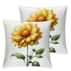 Ulloord Summer Pillow Covers Daisy Throw Pillow Covers Summer Yellow Outdoor Décor Cushion Case Decoration for Home Couch Chair Sofa