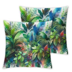 Ulloord Pillow Cover Retro Plant Floral Summer Painting Decorative Throw Pillow Case for Sofa Car Bedding Decoration