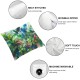 Ulloord Pillow Cover Retro Plant Floral Summer Painting Decorative Throw Pillow Case for Sofa Car Bedding Decoration