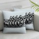 Ulloord Pillow Cover Dressage Horse Lovers Christmas Tree Sport Horses Animals Head Black Composition Decorative Linen Throw Pillow Case for Sofa Car Bedding Decoration