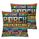 Ulloord Summer Retro Outdoor Throw Pillow Covers to Our Porch Sign and Breathe Letter Decor Pillow Covers for Hammock Chair Sofa