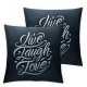 Ulloord Throw Pillow Cover Linen Design Decoration Love Decorative Square Pillow Case for Couch Sofa Home Decoration