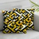 Ulloord  Yellow Black Plaid Throw Pillow Covers,Yellow Black Lumberjack Buffalo Plaid Decorative Pillow Covers Digital Printing Blended Fabric for Couch Sofa Bed Invisible Zipper