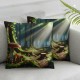 Ulloord Throw Pillow Covers,Beautiful Decorative Pillow Covers Digital Printing Linen Blended for Couch Sofa Bed Invisible Zipper