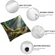 Ulloord Throw Pillow Covers,Beautiful Decorative Pillow Covers Digital Printing Linen Blended for Couch Sofa Bed Invisible Zipper